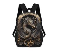 sinyumoney Sac À Dos Scolaire Enfant 17 Pouces Magical Dragon Art Deco Sac D'école Imprimé En 3D Pour Garçons (primaire Et Collège)