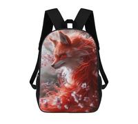 sinyumoney Sac À Dos Scolaire Enfant 17 Pouces Red Fox Fantasy Sac D'école Imprimé En 3D Pour Garçons (primaire Et Collège)