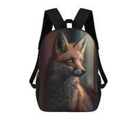 sinyumoney Sac À Dos Scolaire Enfant 17 Pouces The Watching Fox Sac D'école Imprimé En 3D Pour Garçons (primaire Et Collège)