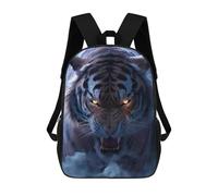 sinyumoney Sac À Dos Scolaire Enfant 17 Pouces Wild Tiger Roar -1 Sac D'école Imprimé En 3D Pour Garçons (primaire Et Collège)