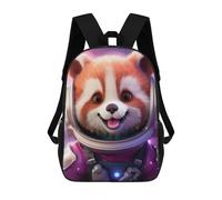sinyumoney Sac À Dos Scolaire Enfant Tendance Et Décontracté Astronaut Baby Red Panda Sac À Dos Scolaire Imprimé En 3D Pour Garçon, Grand Sac À Dos