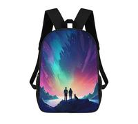 sinyumoney Sac À Dos Scolaire Enfant Tendance Et Décontracté Aurora Galaxy Night Couple Sac À Dos Scolaire Imprimé En 3D Pour Garçon, Grand Sac À Dos