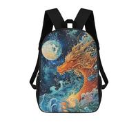 sinyumoney Sac À Dos Scolaire Enfant Tendance Et Décontracté Celestial Dragons Gaze Sac À Dos Scolaire Imprimé En 3D Pour Garçon, Grand Sac À Dos