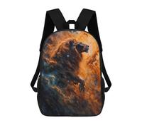sinyumoney Sac À Dos Scolaire Enfant Tendance Et Décontracté Cosmic Nebula Lion Sac À Dos Scolaire Imprimé En 3D Pour Garçon, Grand Sac À Dos