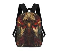 sinyumoney Sac À Dos Scolaire Enfant Tendance Et Décontracté Demon Prince Sac À Dos Scolaire Imprimé En 3D Pour Garçon, Grand Sac À Dos