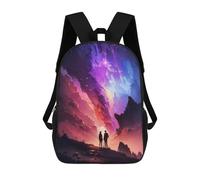 sinyumoney Sac À Dos Scolaire Enfant Tendance Et Décontracté Epic Galaxy Love Story Sac À Dos Scolaire Imprimé En 3D Pour Garçon, Grand Sac À Dos