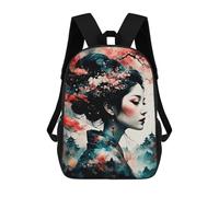 sinyumoney Sac À Dos Scolaire Enfant Tendance Et Décontracté Geisha Japan Warrior Sac À Dos Scolaire Imprimé En 3D Pour Garçon, Grand Sac À Dos