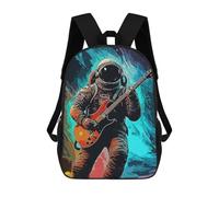 sinyumoney Sac À Dos Scolaire Enfant Tendance Et Décontracté Guitarist Astronaut Sac À Dos Scolaire Imprimé En 3D Pour Garçon, Grand Sac À Dos