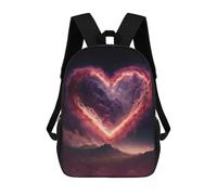 sinyumoney Sac À Dos Scolaire Enfant Tendance Et Décontracté Heart View Sac À Dos Scolaire Imprimé En 3D Pour Garçon, Grand Sac À Dos