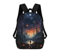 sinyumoney Sac À Dos Scolaire Enfant Tendance Et Décontracté Mysterious Universe Sac À Dos Scolaire Imprimé En 3D Pour Garçon, Grand Sac À Dos