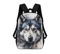 sinyumoney Sac À Dos Scolaire Enfant Tendance Et Décontracté Siberian Husky Watercolor Sac À Dos Scolaire Imprimé En 3D Pour Garçon, Grand Sac À Dos