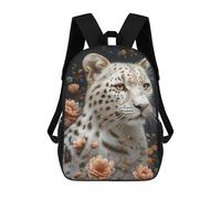 sinyumoney Sac À Dos Scolaire Enfant Tendance Et Décontracté The White Leopard Sac À Dos Scolaire Imprimé En 3D Pour Garçon, Grand Sac À Dos