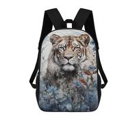 sinyumoney Sac À Dos Scolaire Enfant Tendance Et Décontracté Tiger King of The Jungle Sac À Dos Scolaire Imprimé En 3D Pour Garçon, Grand Sac À Dos