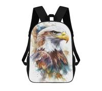 sinyumoney Sac À Dos Scolaire Enfant Tendance Et Décontracté Watercolor Bald Eagle Sac À Dos Scolaire Imprimé En 3D Pour Garçon, Grand Sac À Dos