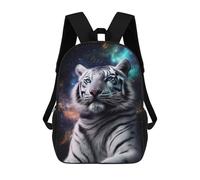 sinyumoney Sac À Dos Scolaire Enfant Tendance Et Décontracté White Tiger Galaxy Animal Sac À Dos Scolaire Imprimé En 3D Pour Garçon, Grand Sac À Dos