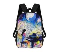 sinyumoney Sac À Dos Scolaire Enigma Piano Dream Sac À Dos Scolaire Enfant Imprimé En 3D, Sac De Voyage Tendance, Sac D'école Garçon 17inch