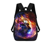 sinyumoney Sac À Dos Scolaire Flaming Tiger Artwork -5 Sac À Dos Scolaire Enfant Imprimé En 3D, Sac De Voyage Tendance, Sac D'école Garçon 17inch