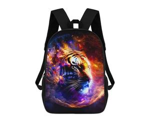 sinyumoney Sac À Dos Scolaire Flaming Tiger Artwork -5 Sac À Dos Scolaire Enfant Imprimé En 3D, Sac De Voyage Tendance, Sac D'école Garçon 17inch