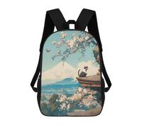 sinyumoney Sac À Dos Scolaire Fuji Mount Cat Japanese Sac À Livres Pour Garçons Et Filles, Sac D'école, Sac Pour Étudiants, Sac De Voyage D'affaires, Sac De Travail 17inch