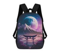 sinyumoney Sac À Dos Scolaire Full Moon in Japan Sac À Livres Pour Garçons Et Filles, Sac D'école, Sac Pour Étudiants, Sac De Voyage D'affaires, Sac De Travail 17inch