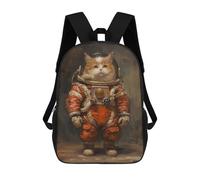 sinyumoney Sac À Dos Scolaire Funny Astronaut Space Cat Sac À Livres Pour Garçons Et Filles, Sac D'école, Sac Pour Étudiants, Sac De Voyage D'affaires, Sac De Travail 17inch