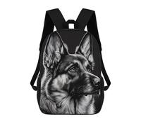 sinyumoney Sac À Dos Scolaire German Shepherd Drawing Sac À Livres Pour Garçons Et Filles Sac D'école Sac Pour L'université Sac De Voyage D'affaires Sac De Travail 17inch