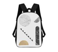 sinyumoney Sac À Dos Scolaire Gold And Gray Art C Sac À Dos Scolaire Enfant Imprimé En 3D, Sac De Voyage Tendance, Sac D'école Garçon 17inch