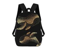 sinyumoney Sac À Dos Scolaire Gold Whale 18 Sac À Dos Scolaire Enfant Imprimé En 3D, Sac De Voyage Tendance, Sac D'école Garçon 17inch