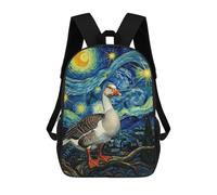 sinyumoney Sac À Dos Scolaire Goose in Starry Night Style Sac À Dos Scolaire Enfant Imprimé En 3D, Sac De Voyage Tendance, Sac D'école Garçon 17inch