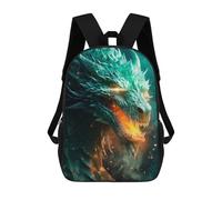 sinyumoney Sac À Dos Scolaire Green Glowing Dragon Sac À Dos Scolaire Enfant Imprimé En 3D, Sac De Voyage Tendance, Sac D'école Garçon 17inch