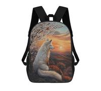 sinyumoney Sac À Dos Scolaire Imprimé En 3D 17inch Sac À Dos Pour Enfants Art Fox Sunset Magical Sacs À Livres Grande Capacité Sacs D'école Et De Voyage Pour Enfants/étudiants/adultes