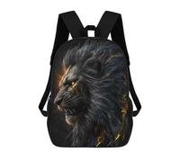 sinyumoney Sac À Dos Scolaire Imprimé En 3D 17inch Sac À Dos Pour Enfants Black Lion with Golden Eyes Sacs À Livres Grande Capacité Sacs D'école Et De Voyage Pour Enfants/étudiants/adultes