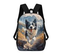 sinyumoney Sac À Dos Scolaire Imprimé En 3D 17inch Sac À Dos Pour Enfants Border Collie Mountain Run Sacs À Livres Grande Capacité Sacs D'école Et De Voyage Pour Enfants/étudiants/adultes