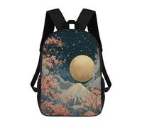 sinyumoney Sac À Dos Scolaire Imprimé En 3D 17inch Sac À Dos Pour Enfants Cherry Blossom Moonlit Mountain Sacs À Livres Grande Capacité Sacs D'école Et De Voyage Pour Enfants/étudiants/adultes