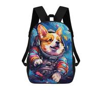 sinyumoney Sac À Dos Scolaire Imprimé En 3D 17inch Sac À Dos Pour Enfants Corgi Astronaut in Space -5 Sacs À Livres Grande Capacité Sacs D'école Et De Voyage Pour Enfants/étudiants/adultes