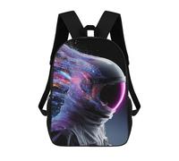 sinyumoney Sac À Dos Scolaire Imprimé En 3D 17inch Sac À Dos Pour Enfants Cosmic Astronaut Helmet-3 Sacs À Livres Grande Capacité Sacs D'école Et De Voyage Pour Enfants/étudiants/adultes