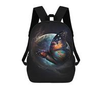 sinyumoney Sac À Dos Scolaire Imprimé En 3D 17inch Sac À Dos Pour Enfants Cosmic Butterfly Art Print-3 Sacs À Livres Grande Capacité Sacs D'école Et De Voyage Pour Enfants/étudiants/adultes