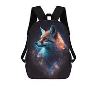 sinyumoney Sac À Dos Scolaire Imprimé En 3D 17inch Sac À Dos Pour Enfants Cosmic Fox Portrait-3 Sacs À Livres Grande Capacité Sacs D'école Et De Voyage Pour Enfants/étudiants/adultes