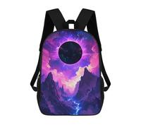 sinyumoney Sac À Dos Scolaire Imprimé En 3D 17inch Sac À Dos Pour Enfants Cosmic Mountain Landscape Sacs À Livres Grande Capacité Sacs D'école Et De Voyage Pour Enfants/étudiants/adultes