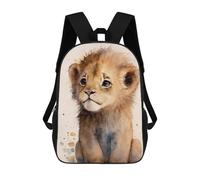 sinyumoney Sac À Dos Scolaire Imprimé En 3D 17inch Sac À Dos Pour Enfants Cute Baby Lion Painting Sacs À Livres Grande Capacité Sacs D'école Et De Voyage Pour Enfants/étudiants/adultes