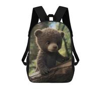 sinyumoney Sac À Dos Scolaire Imprimé En 3D 17inch Sac À Dos Pour Enfants Cute Bear Cub in Forest Sacs À Livres Grande Capacité Sacs D'école Et De Voyage Pour Enfants/étudiants/adultes