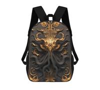 sinyumoney Sac À Dos Scolaire Imprimé En 3D 17inch Sac À Dos Pour Enfants Devil Golden Cthulhu Sacs À Livres Grande Capacité Sacs D'école Et De Voyage Pour Enfants/étudiants/adultes