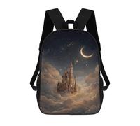 sinyumoney Sac À Dos Scolaire Imprimé En 3D 17inch Sac À Dos Pour Enfants Enchanted Castle in The Sky Sacs À Livres Grande Capacité Sacs D'école Et De Voyage Pour Enfants/étudiants/adultes