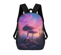 sinyumoney Sac À Dos Scolaire Imprimé En 3D 17inch Sac À Dos Pour Enfants Fantasy Mushroom Forest Sacs À Livres Grande Capacité Sacs D'école Et De Voyage Pour Enfants/étudiants/adultes