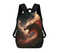 sinyumoney Sac À Dos Scolaire Imprimé En 3D 17inch Sac À Dos Pour Enfants Fiery Dragon Artwork -5 Sacs À Livres Grande Capacité Sacs D'école Et De Voyage Pour Enfants/étudiants/adultes