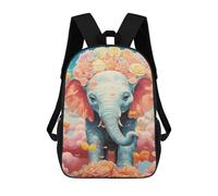 sinyumoney Sac À Dos Scolaire Imprimé En 3D 17inch Sac À Dos Pour Enfants Floral Elephant Fantasy Art Print Sacs À Livres Grande Capacité Sacs D'école Et De Voyage Pour Enfants/étudiants/adultes