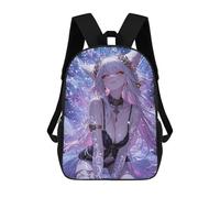 sinyumoney Sac À Dos Scolaire Imprimé En 3D 17inch Sac À Dos Pour Enfants Fox Girl with Crystalline Tail Sacs À Livres Grande Capacité Sacs D'école Et De Voyage Pour Enfants/étudiants/adultes
