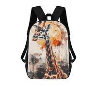 sinyumoney Sac À Dos Scolaire Imprimé En 3D 17inch Sac À Dos Pour Enfants Giraffe Sun Watercolor Sacs À Livres Grande Capacité Sacs D'école Et De Voyage Pour Enfants/étudiants/adultes