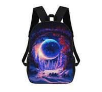 sinyumoney Sac À Dos Scolaire Imprimé En 3D 17inch Sac À Dos Pour Enfants Magical Winter Forest Scene Sacs À Livres Grande Capacité Sacs D'école Et De Voyage Pour Enfants/étudiants/adultes