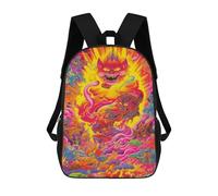 sinyumoney Sac À Dos Scolaire Imprimé En 3D 17inch Sac À Dos Pour Enfants Monster Illustration Sacs À Livres Grande Capacité Sacs D'école Et De Voyage Pour Enfants/étudiants/adultes